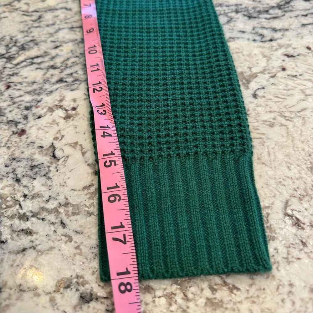 ZESICA Emerald Green Waffle Knit Open Front Cardigan Size Large - Picture 11 of 13